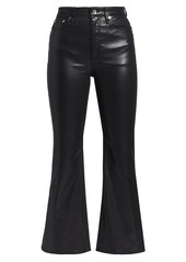 rag & bone Casey Coated High-Rise Ankle Flare Jeans