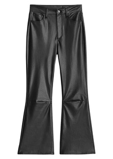 rag & bone Casey Faux-Leather Cropped Flare Pants