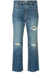 rag & bone distressed cropped jeans