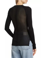 rag & bone Dorit Rib-Knit Wool-Blend Crewneck Sweater