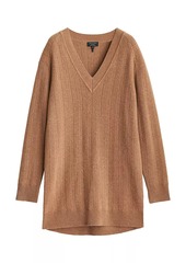 rag & bone Durham Herringbone-Knit Cashmere Minidress