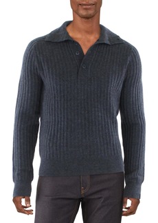 rag & bone Eco Merino Mens Wool Blend Polo Pullover Sweater