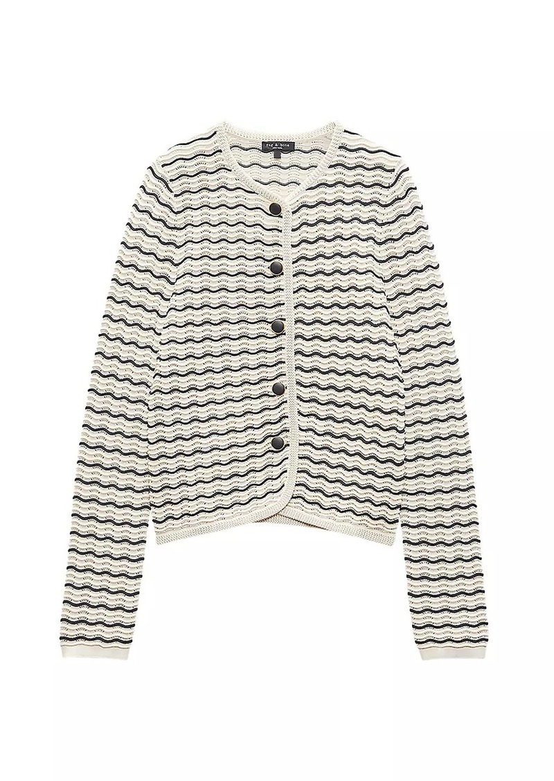 rag & bone Elisa Wavy Striped Cardigan