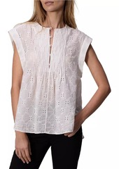 rag & bone Gabby Embroidered Top