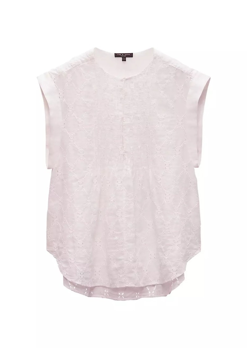 rag & bone Gabby Embroidered Top