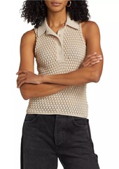 rag & bone Georgia Sleeveless Knit Polo Top