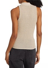 rag & bone Georgia Sleeveless Knit Polo Top