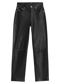 rag & bone Harlow Leather Straight-Leg Pant