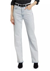 rag & bone Harlow Mid-Rise Straight-Leg Jeans