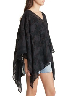 rag & bone Hera Beach Wrap Pineapple Floral In Black