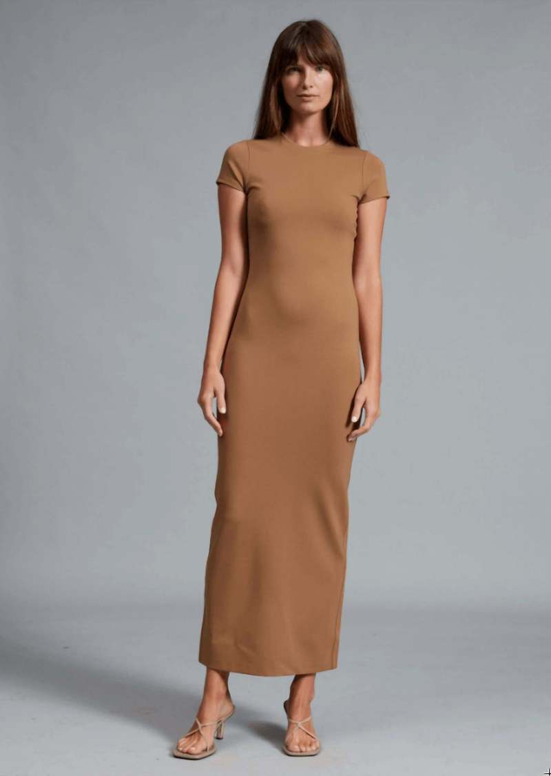 rag & bone Irina Ponte Maxi Dress In Khaki