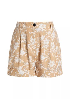 rag & bone Ivy Printed Floral Linen Shorts