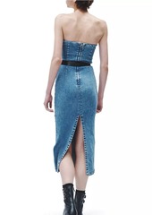 rag & bone Jasmine Stretch Denim Midi-Dress