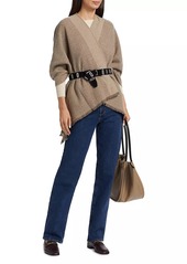 rag & bone Joni Tweed Belted Wool Shawl