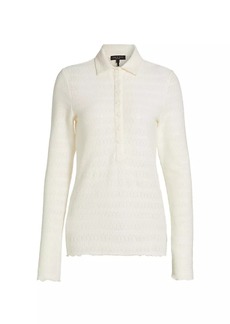 rag & bone Julia Pointelle-Knit Polo