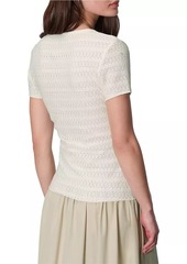 rag & bone Julia Pointelle Scoopneck Tee