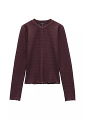 rag & bone Julia Textured-Knit Crewneck Sweater