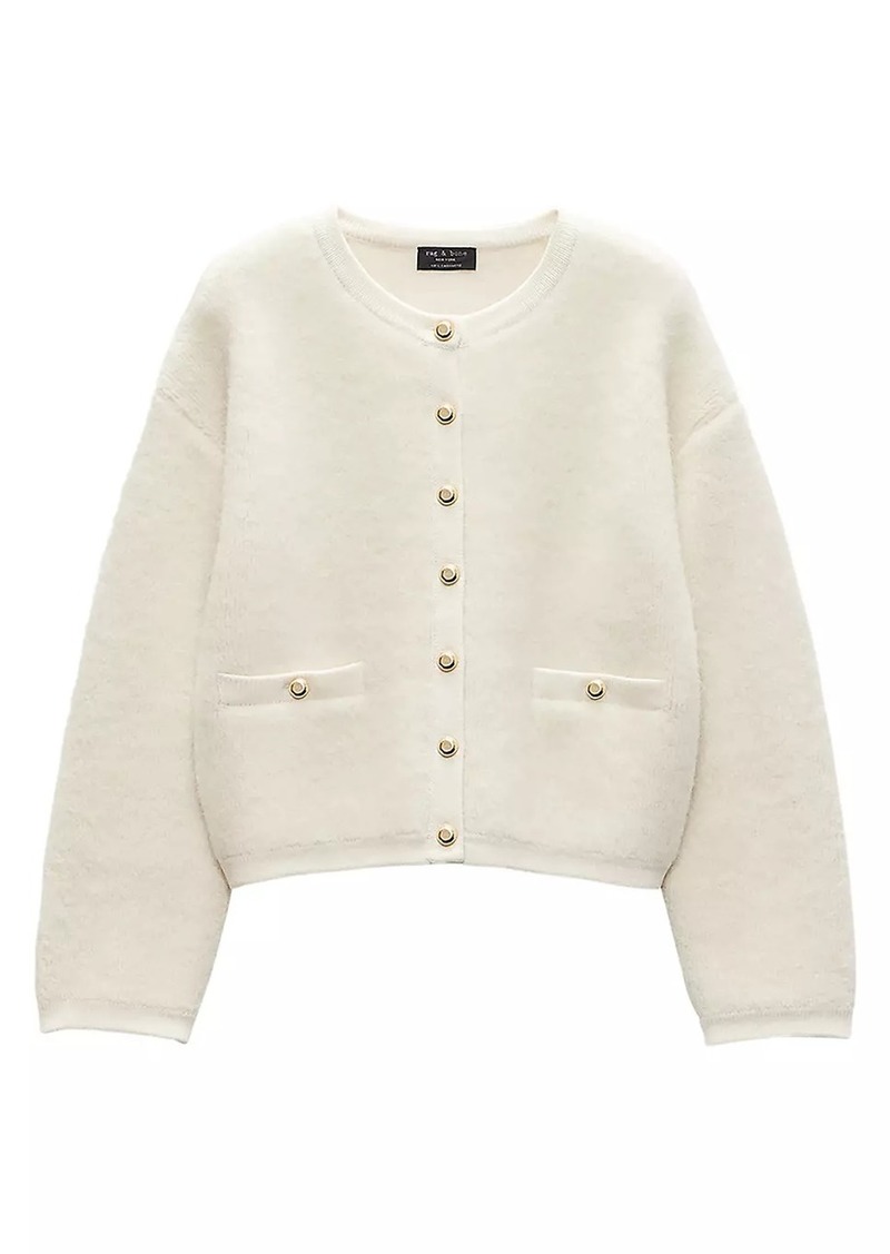 rag & bone Kaia Boucle Crewneck Cardigan