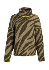 rag & bone Kiki Zebra-Print Funnel-Neck Sweater