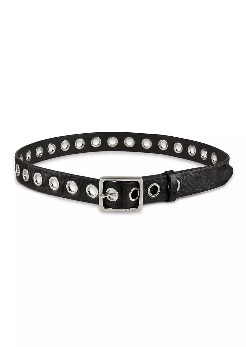 rag & bone Leather Boyfriend Grommet Belt