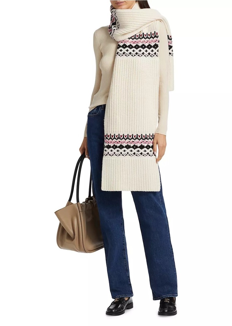 rag & bone Leigh Ribbed Fair Isle Scarf