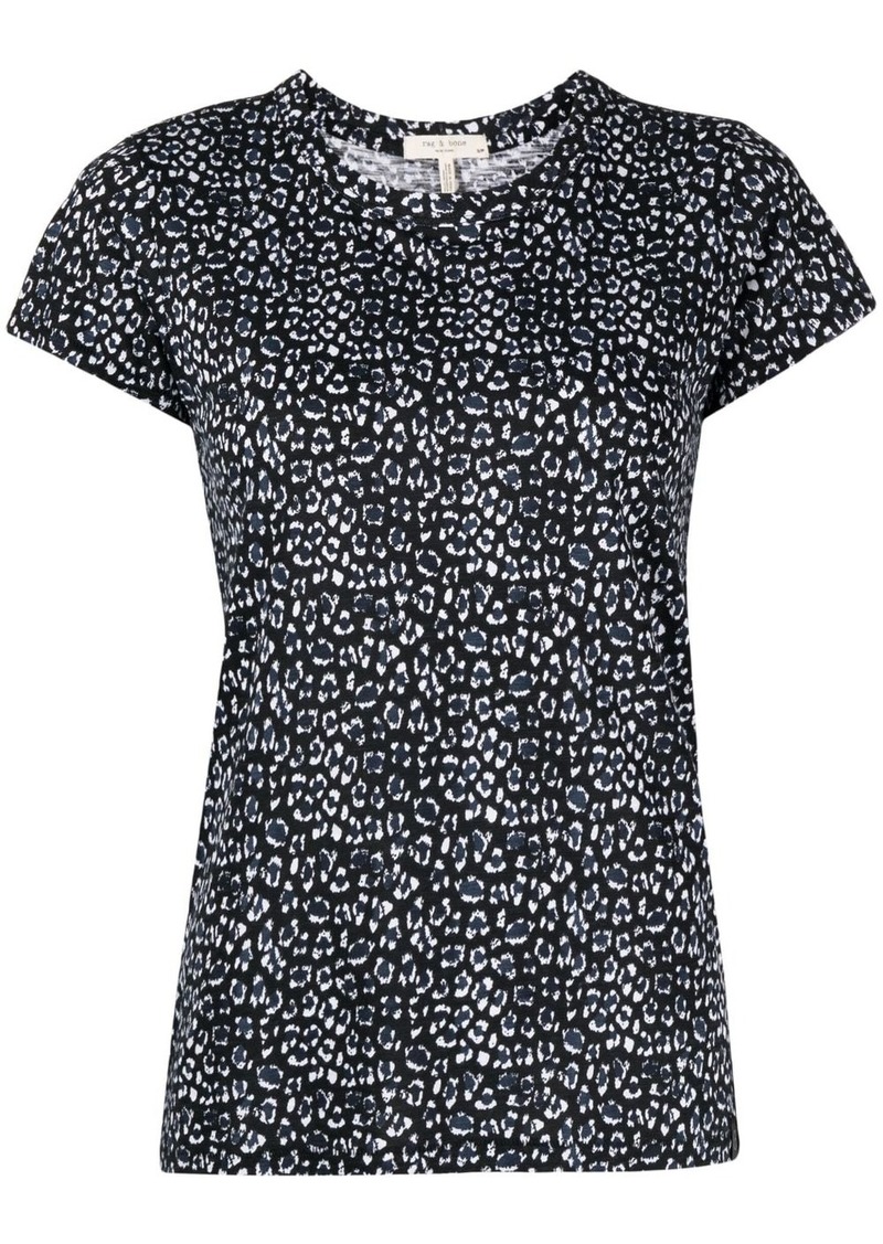 rag & bone leopard-print short-sleeved T-shirt