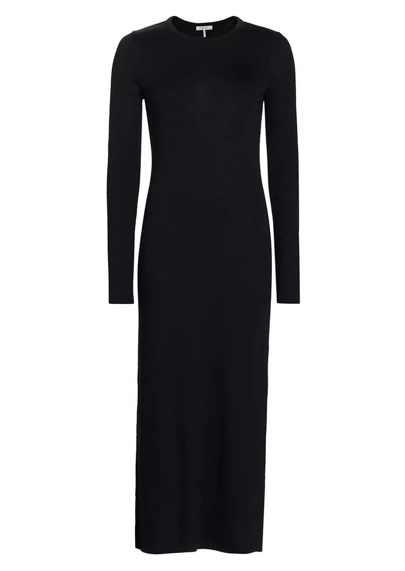 rag & bone Long-Sleeve Knit Maxi Dress