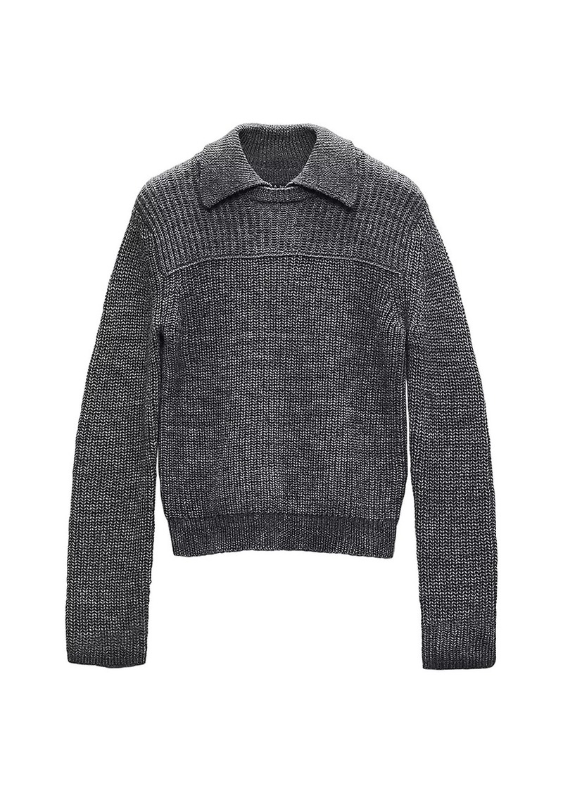 rag & bone Madix Ribbed Wool & Alpaca Polo