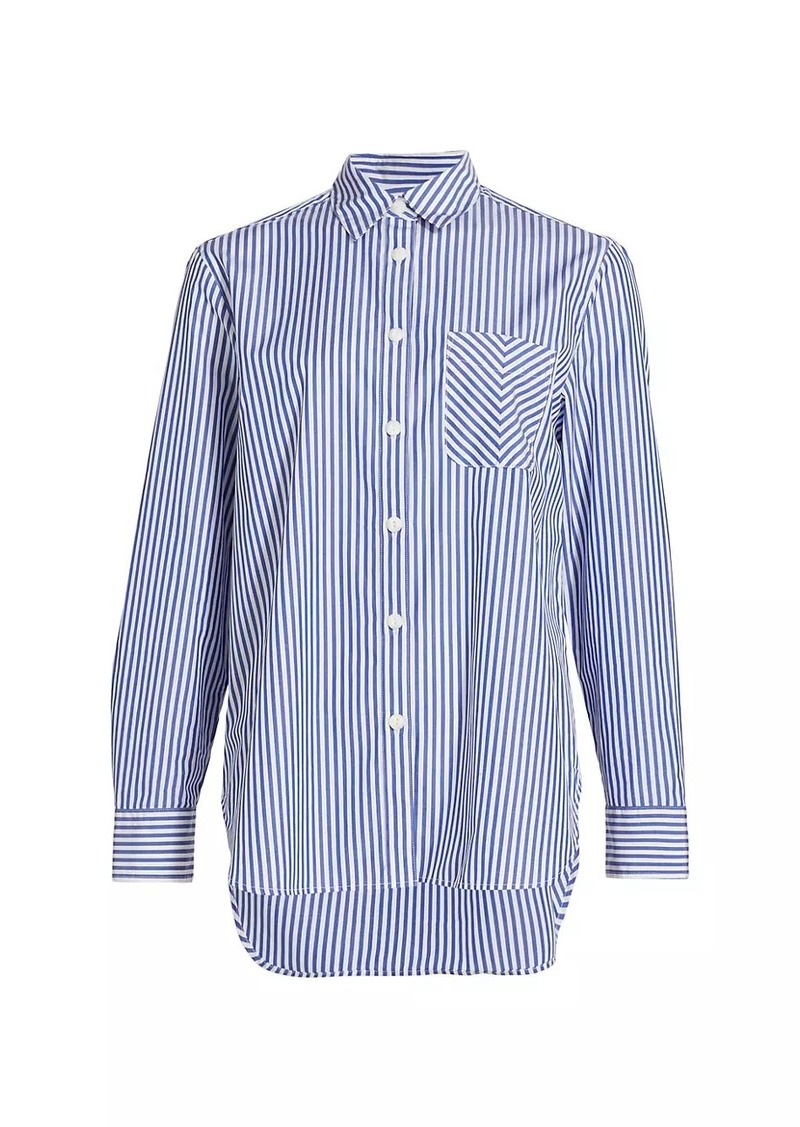 rag & bone Maxine Cotton Poplin Striped Shirt