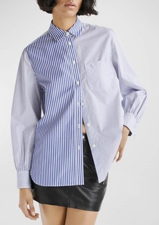 rag & bone Maxine Multi-Stripe Button-Front Shirt