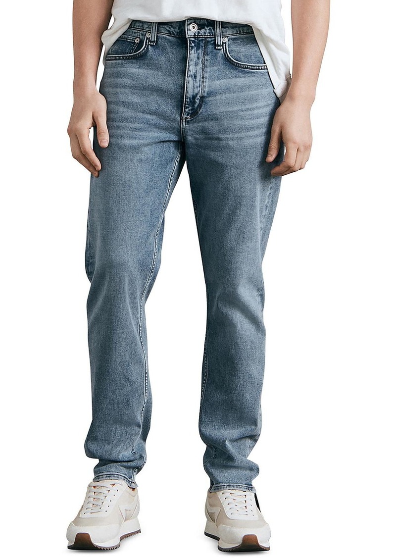 rag & bone Mens Mid-Rise Solid Slim Jeans