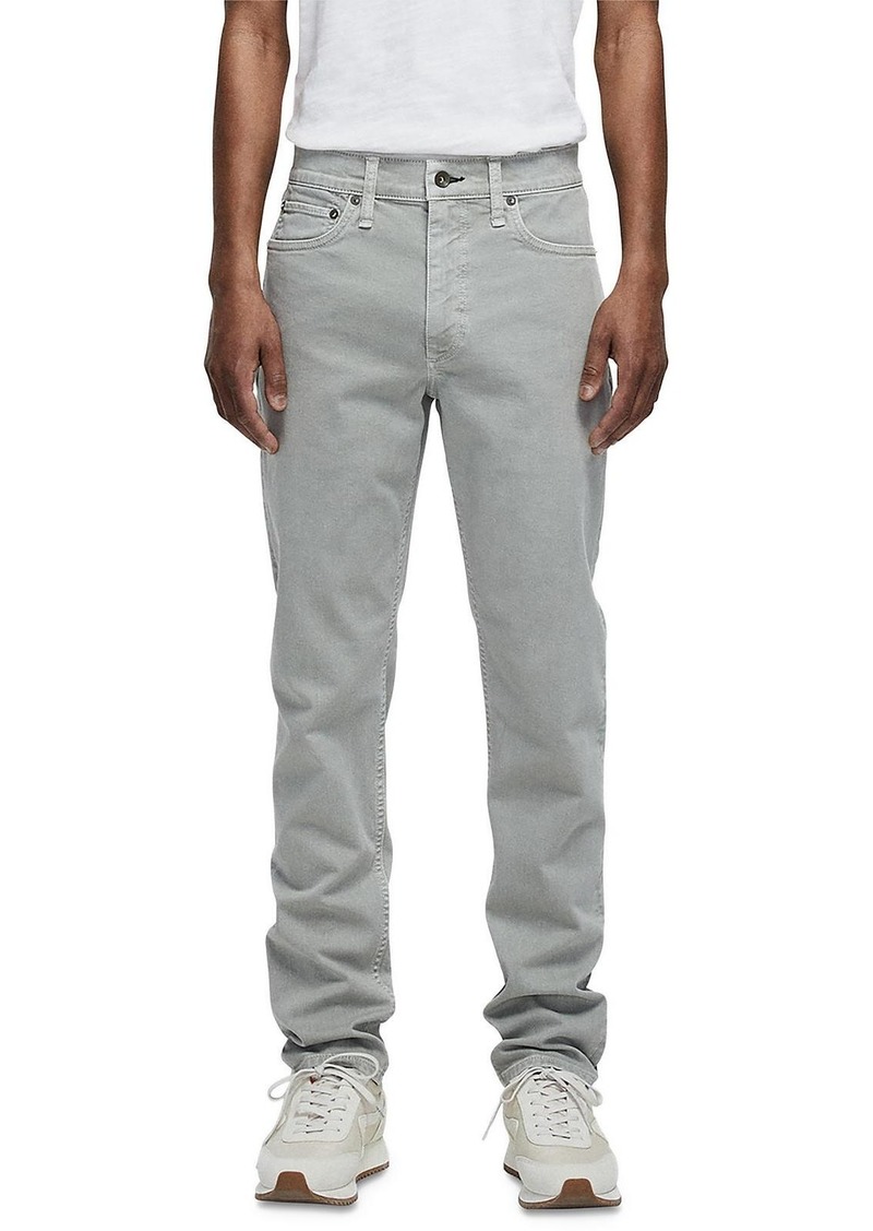 rag & bone Mens Mid-Rise Solid Slim Jeans