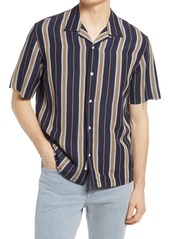 rag & bone Avery Stripe Short Sleeve Button-Up Shirt