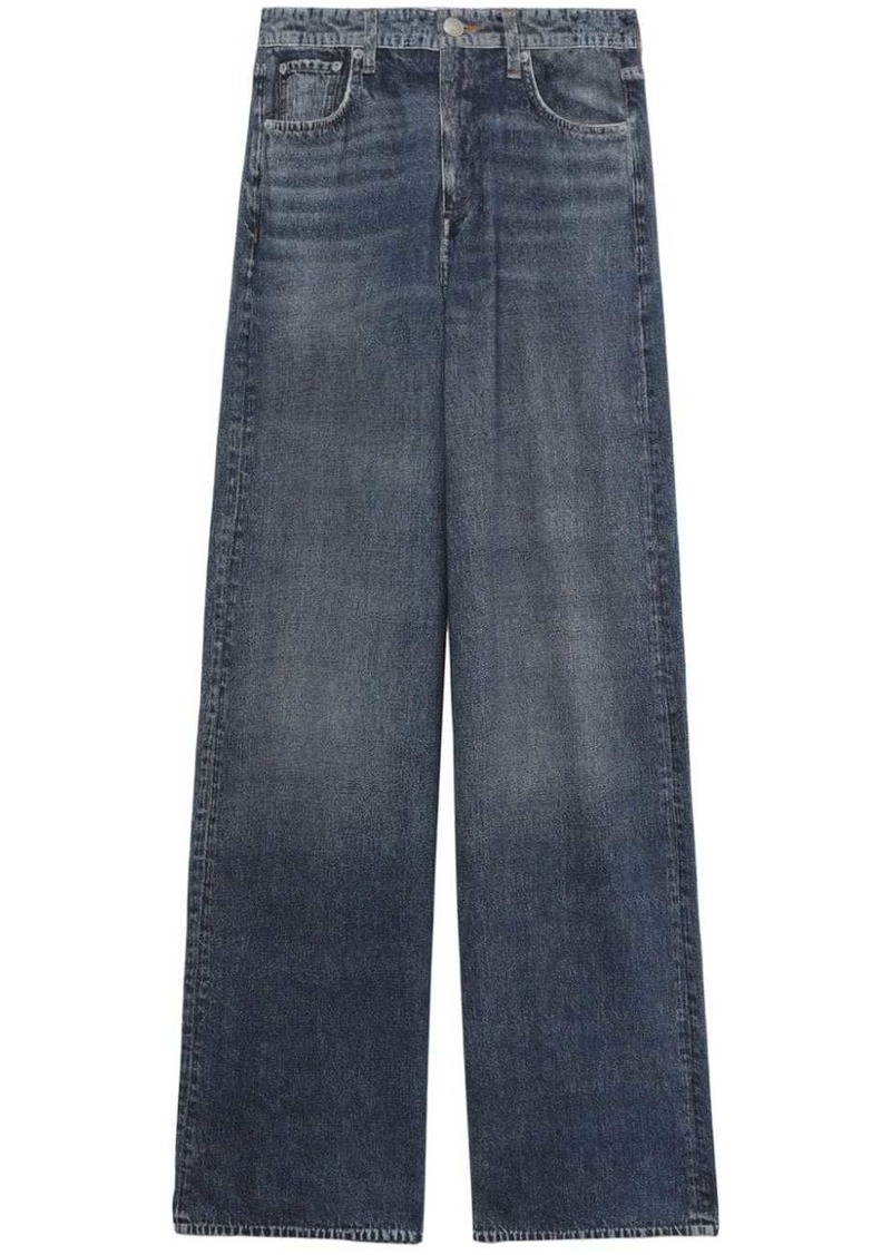 rag & bone mid-rise wide-leg jeans