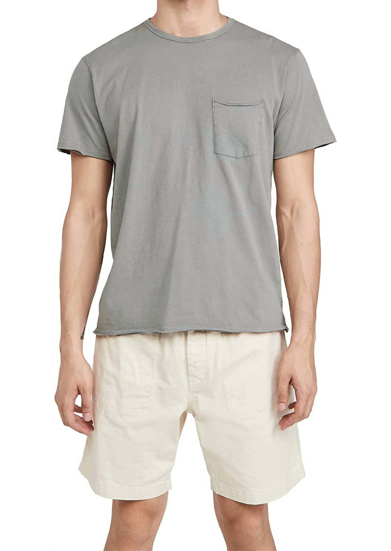 rag & bone Miles Tee In Principle Jersey Short Sleeve T-Shirt In Blue Grey