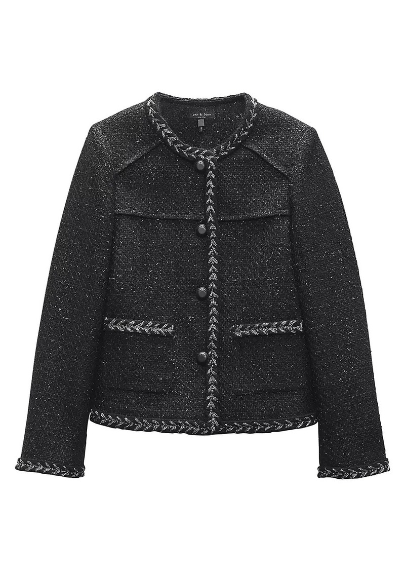 rag & bone Mirabelle Tweed Button-Up Jacket