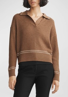 rag & bone Monti V-Neck Polo Sweater