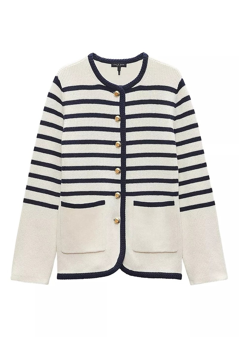 rag & bone Nancy Striped Longline Cardigan