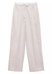 rag & bone Newman Stripe Cotton-Linen Pants