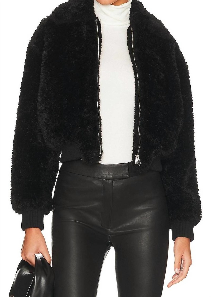 rag & bone Nikki Faux Fur Jacket In Black