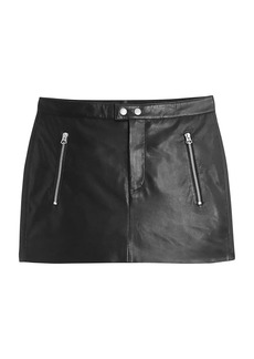 rag & bone Nora Leather Miniskirt