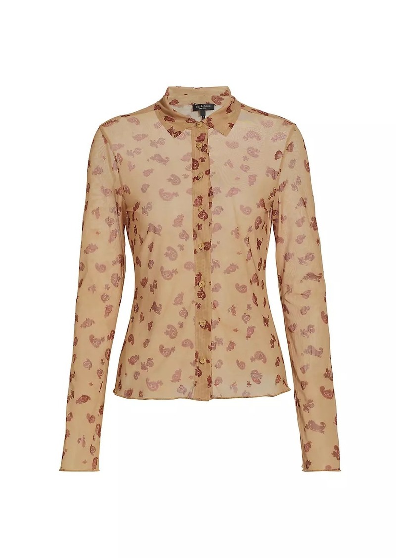 rag & bone Paisley Mesh Shirt