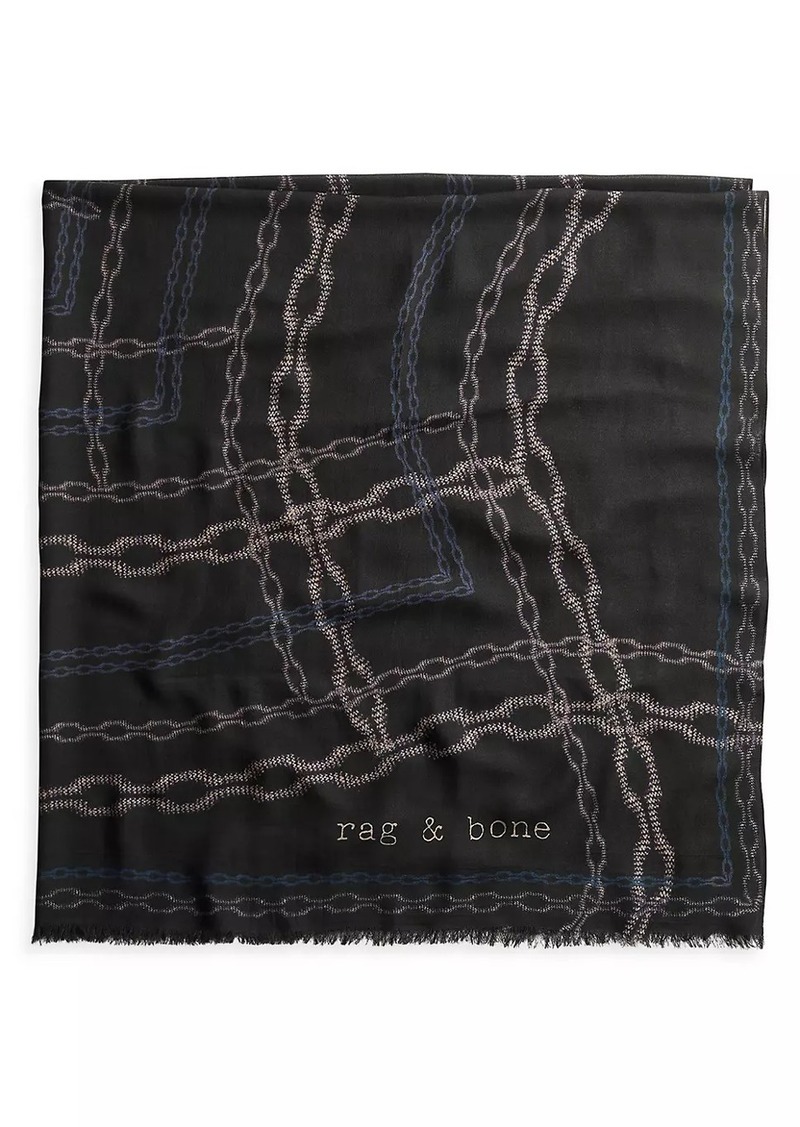 rag & bone Pea Status Cotton Square Scarf