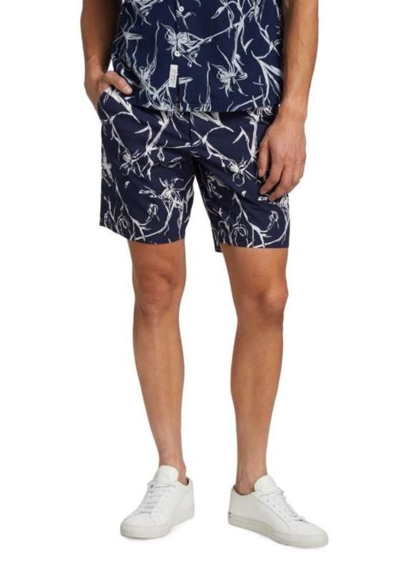 rag & bone Perry Print Cotton Ripstop Shorts