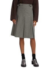 rag & bone Pleated Wool-Blend Skirt