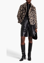 rag & bone - Alfie leopard-print brushed wool and alpaca-blend coat - Black - M