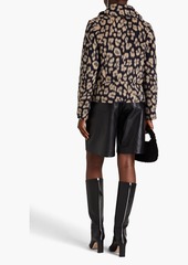 rag & bone - Alfie leopard-print brushed wool and alpaca-blend coat - Black - M