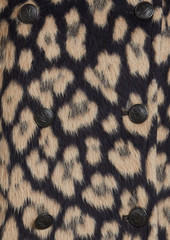 rag & bone - Alfie leopard-print brushed wool and alpaca-blend coat - Black - M