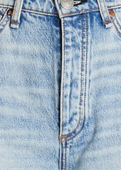 rag & bone - Alex distressed high-rise straight-leg jeans - Blue - 23