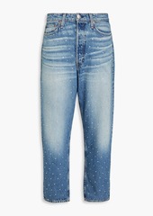 rag & bone - Alissa cropped crystal-embellished boyfriend jeans - Blue - 23